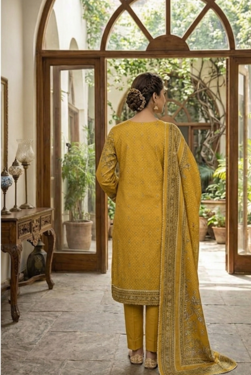 Mustard Yellow Girls Dress-Soft & Breathable Summer Wear