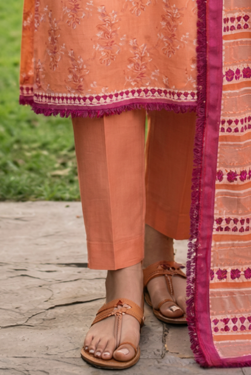 Peach Pink Girls Dress -Soft & Breathable Summer Wear