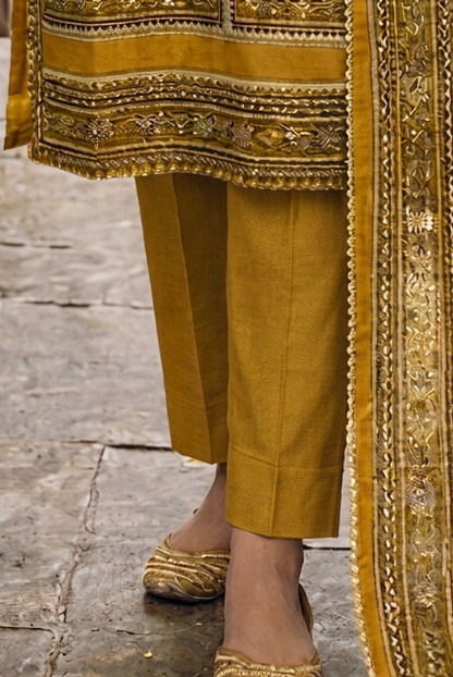 Mustard Yellow Girls Dress-Soft & Breathable Summer Wear