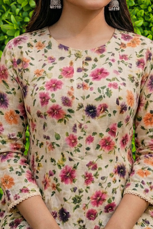 Floral Printed Maxi Dress – Soft Breathable