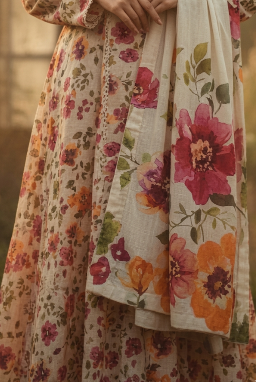 Floral Printed Maxi Dress – Soft Breathable