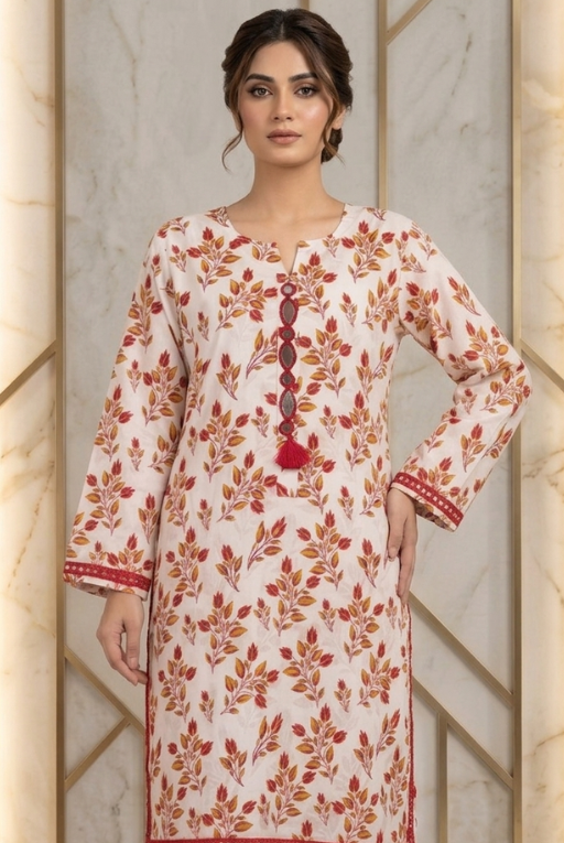 Maroon Floral Printed - 2 Piece women Dress