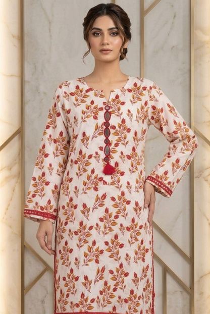 Maroon Floral Printed - 2 Piece women Dress