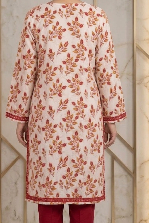 Maroon Floral Printed - 2 Piece women Dress