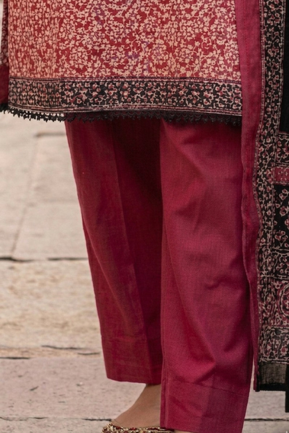 Pink Printed Lawn 3 Piece Women dress – Summer Wear