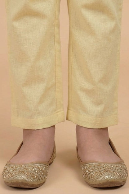 Yellow Embroidery Kurta Set – Lightweight Kids Outfit